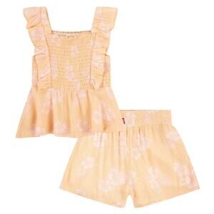 Levi's Toddler Peplum Tank Top and Shorts Set Size 6x